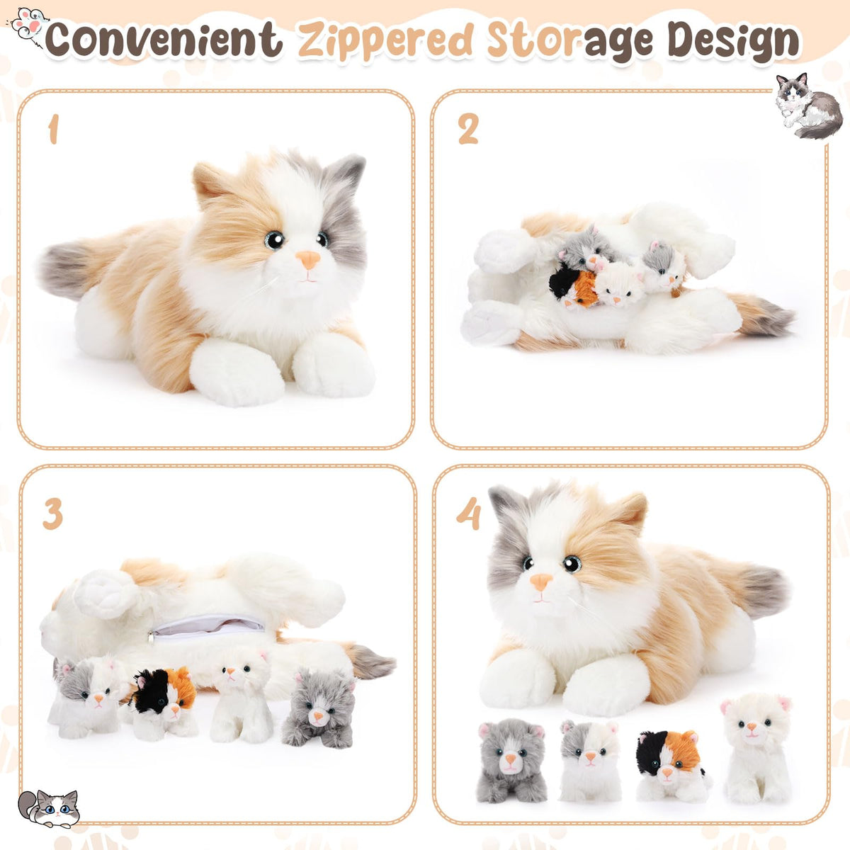 HyDren ragdoll cat set doubles as cute decor.