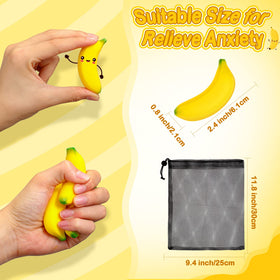 Realistic banana color design for engaging stress relief sessions