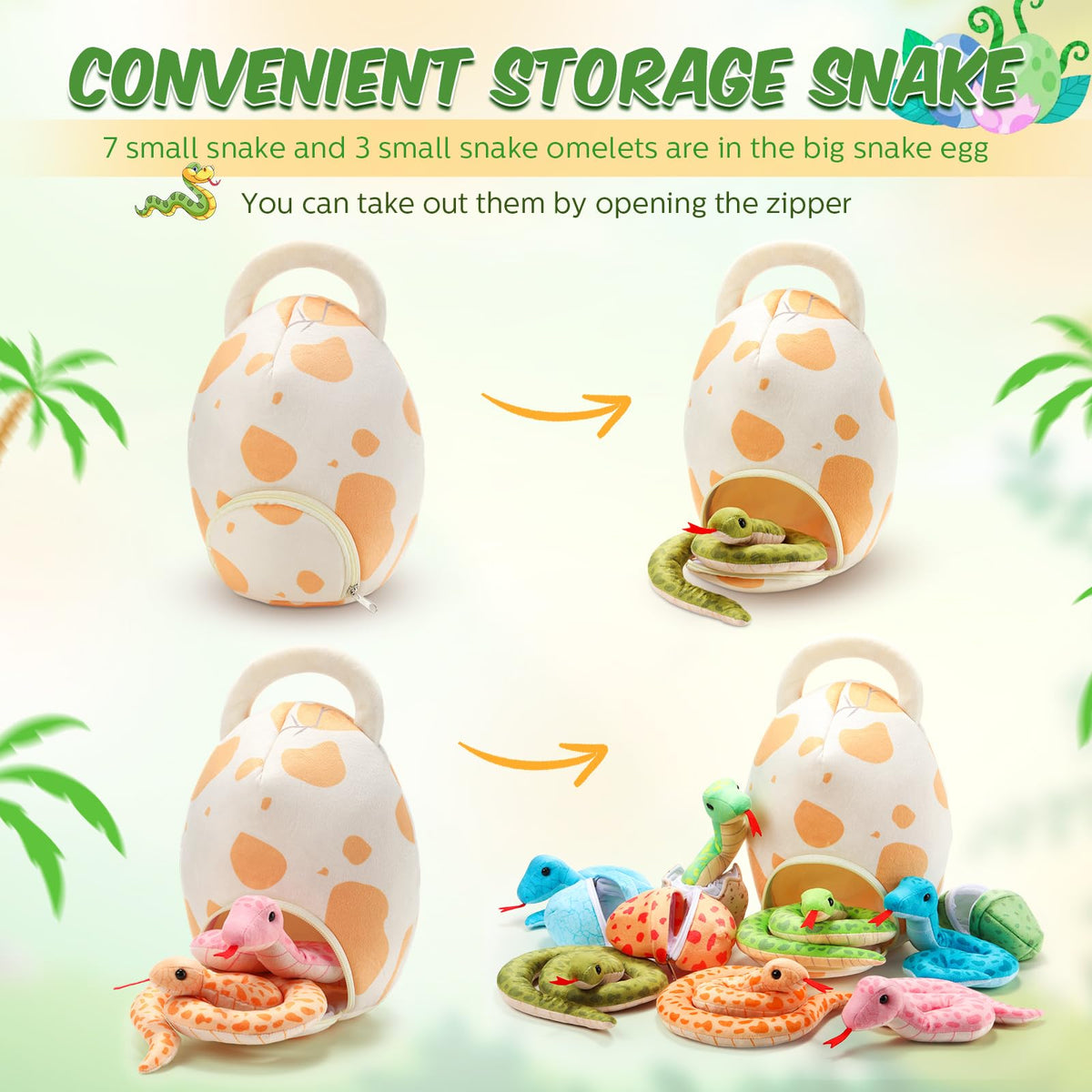 HyDren small snake eggshells for interactive hatch-and-learn play.