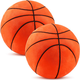 HyDren two-pack plush basketball pillows for kids, soft and durable for play.