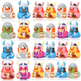 HyDren Viking rubber ducks pack with four outfits for party decor