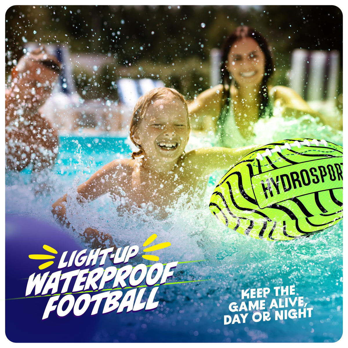HydroSport light-up water football shines on the beach for night games