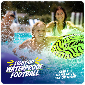 HydroSport light-up water football shines on the beach for night games