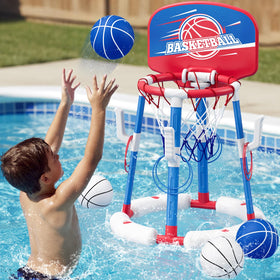 HYES 2-in-1 pool hoop backboard for accurate water shooting.