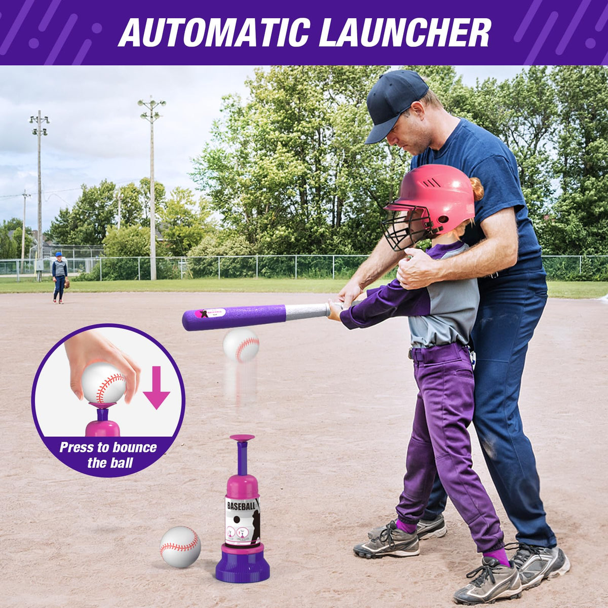 HYES 4-in-1 retractable bats with comfortable grip for easy swings.