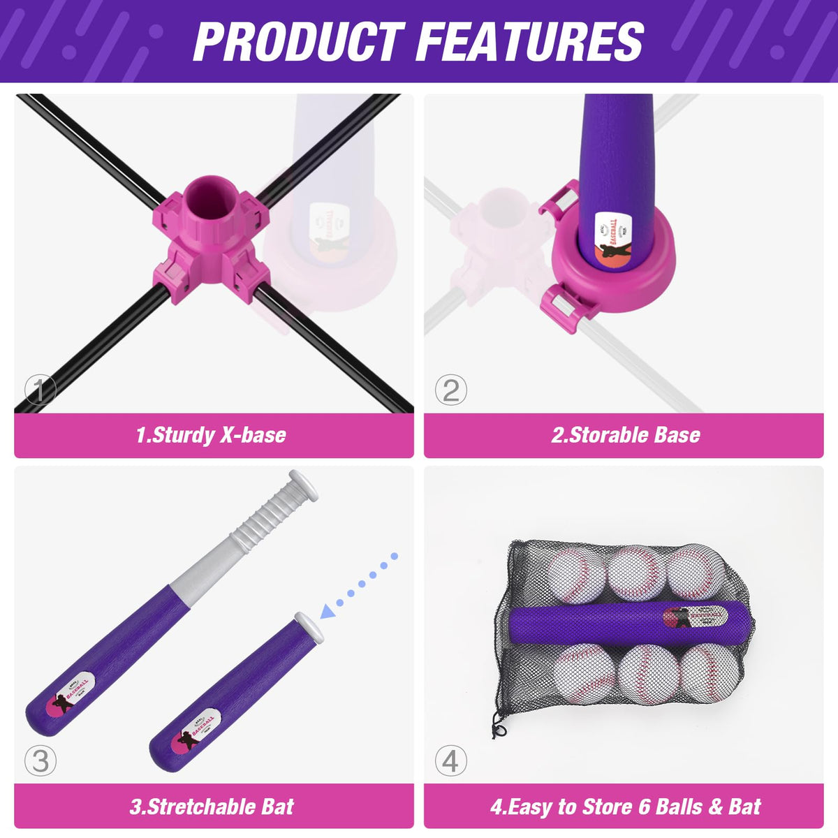 HYES sturdy base with groove keeps gear steady and organized.