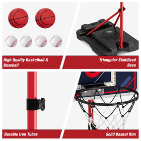 HYES adjustable height basketball hoop for ages 3 to 8
