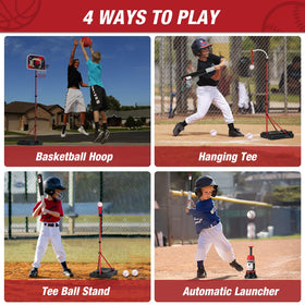 HYES pitching machine with baseballs for home practice