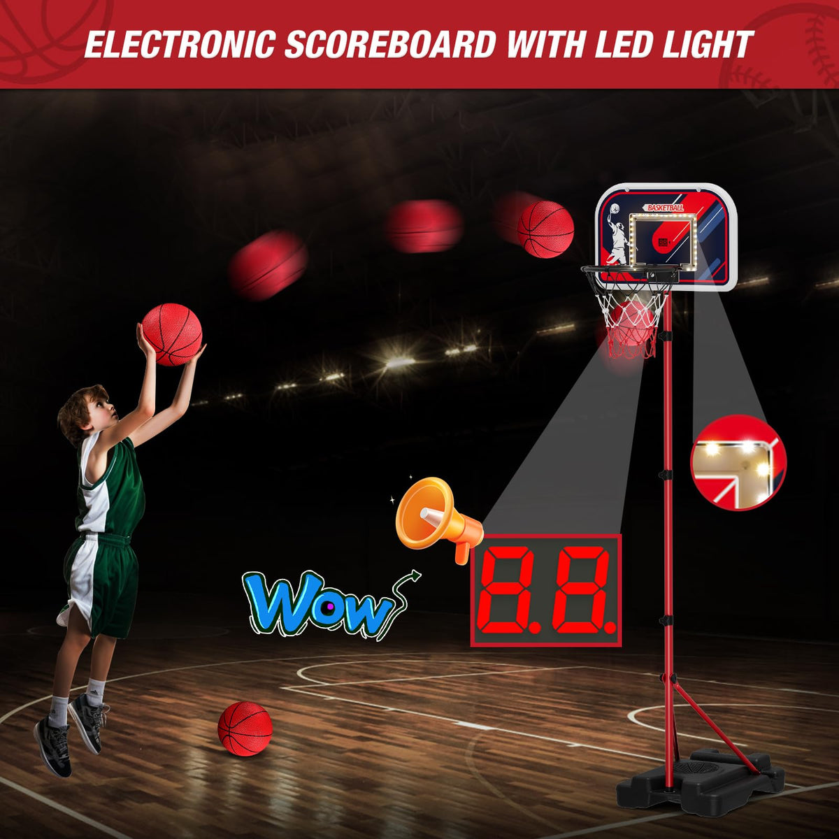 HYES T-ball stand with adjustable height for growing players
