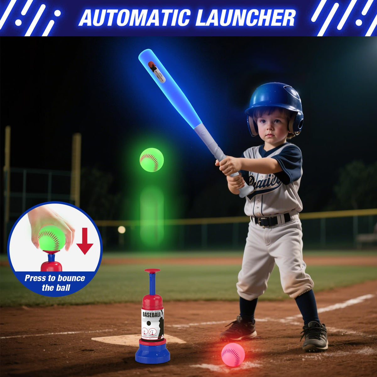 HYES automatic ball launcher for instant batting action