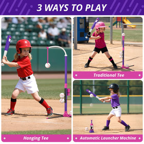 HYES baseball set adjustable height feature adapts as kids grow