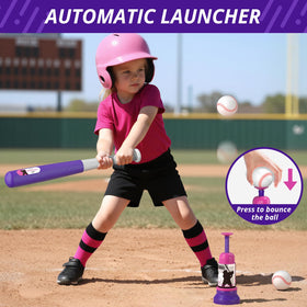 HYES baseball set automatic launcher encourages independent play