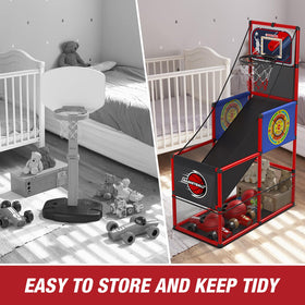 HYES two dart cloths with six darts and sticky balls offer versatile play.