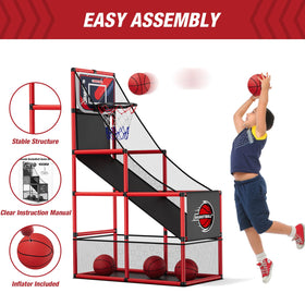 HYES durable, safe construction with sturdy PVC rim and backboard.