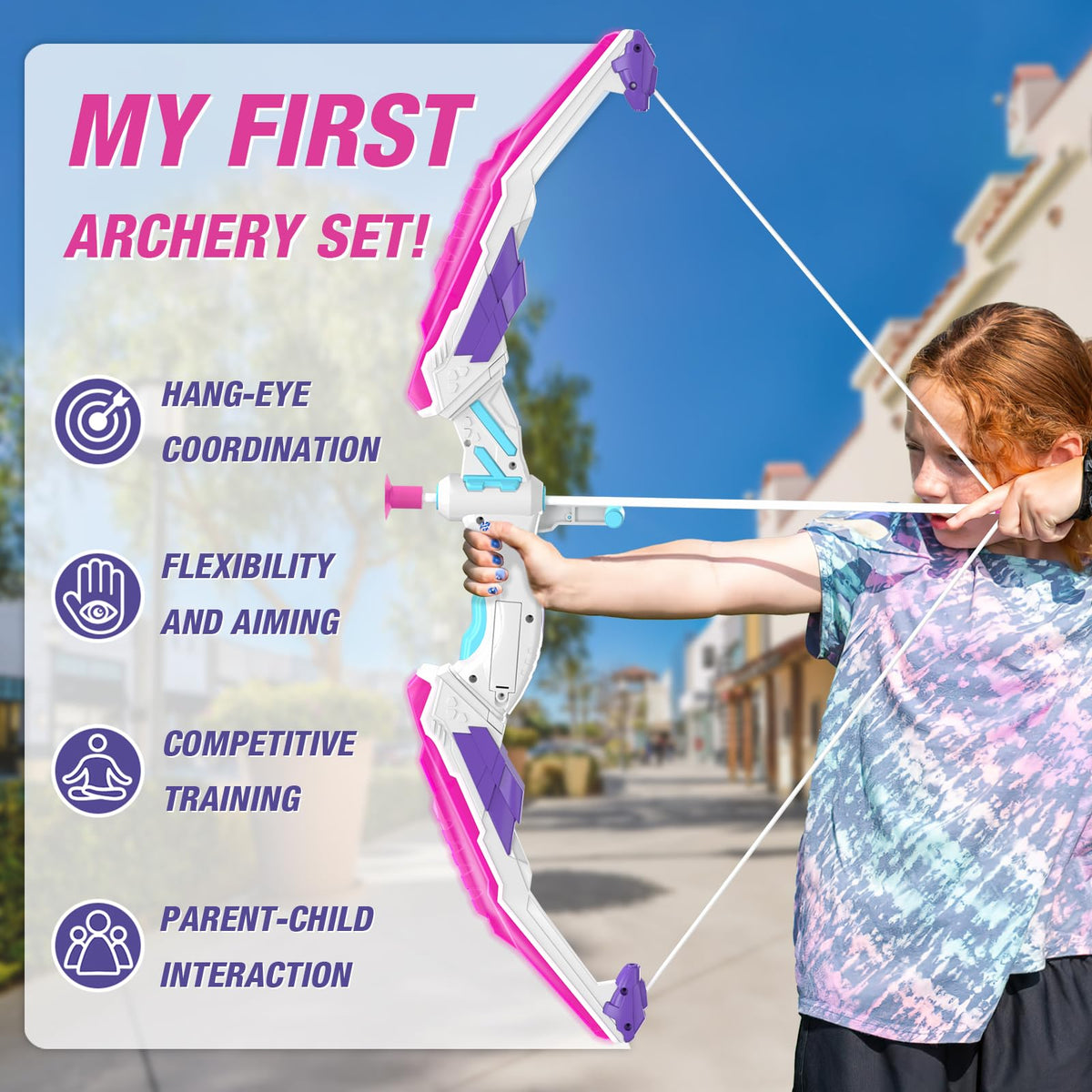 HYES day-night archery modes enable flexible play from dusk to dawn