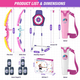 HYES indoor-outdoor archery set is portable for adventures.