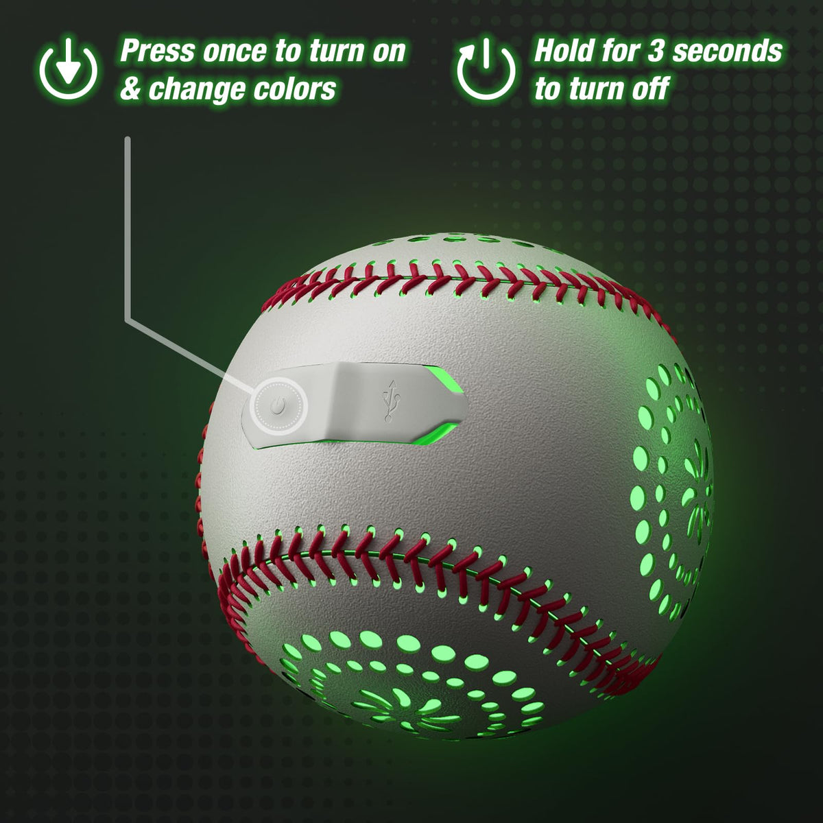 HYES night-play baseball set enables safer after-dark practice.