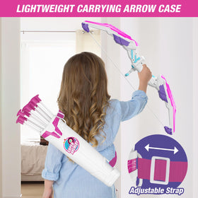 HYES adjustable quiver strap keeps arrows within reach.
