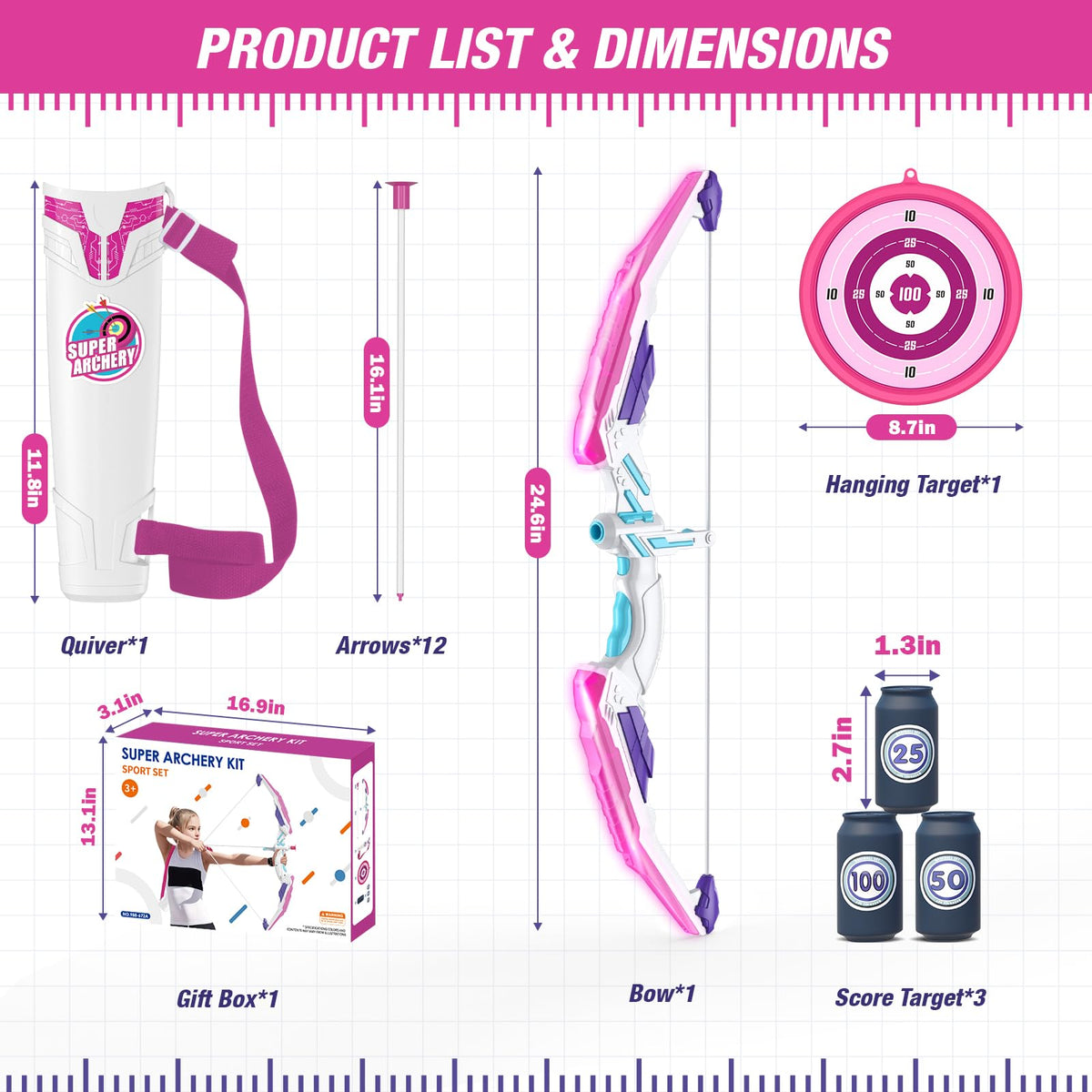 HYES safe materials and soft suction arrows support supervised play.
