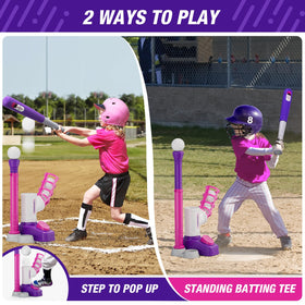 HYES Tball set adjustable tee stand to fit growing players.