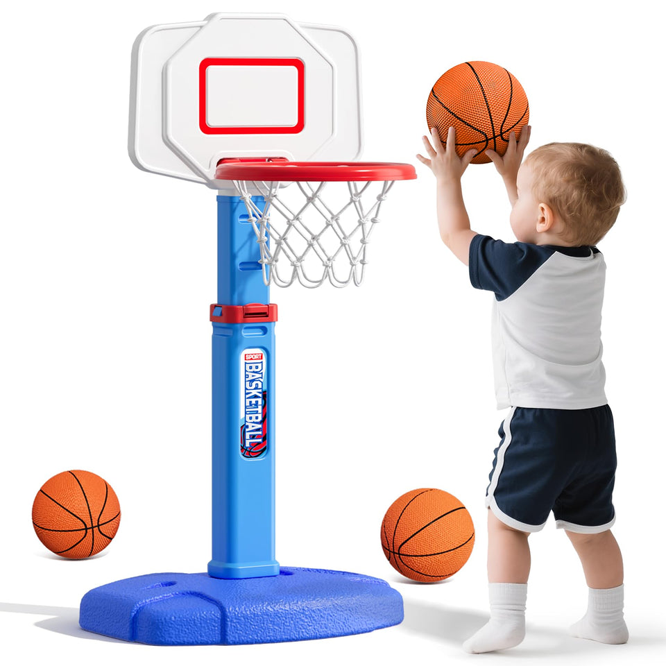 HYES toddler hoop with adjustable height for growing kids' play