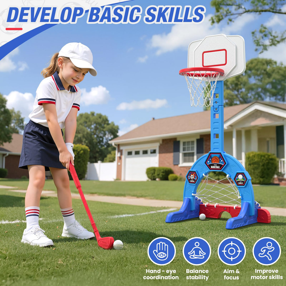 HYES golf game view sparks pretend-putt moments and fine motor practice