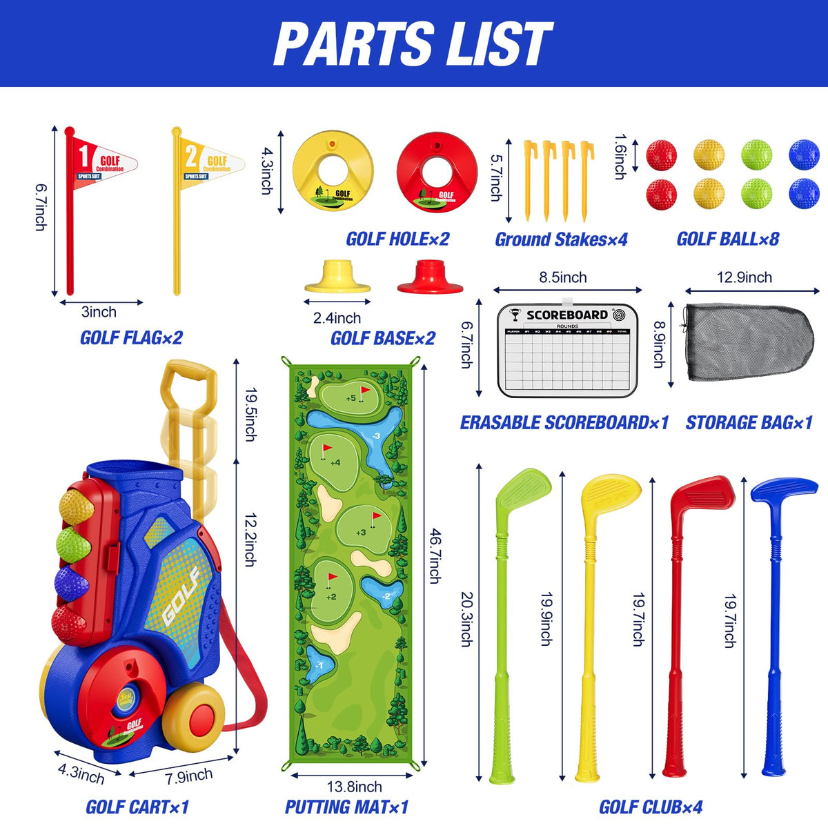 HYES upgraded putting mat enhances toddler friendly play