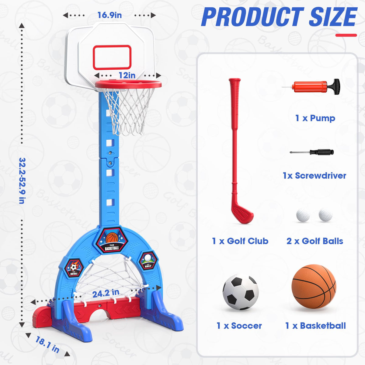 HYES adjustable height settings grow with kids through years of play