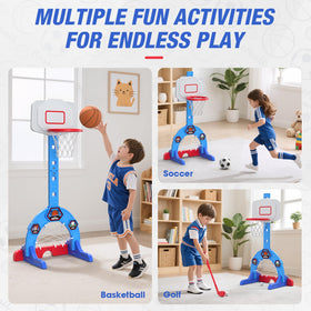 HYES basketball hoop setup promoting active play and hand-eye coordination