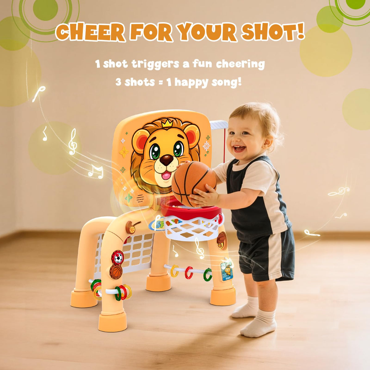 HYES lion tail and gears providing tactile spin and exploration