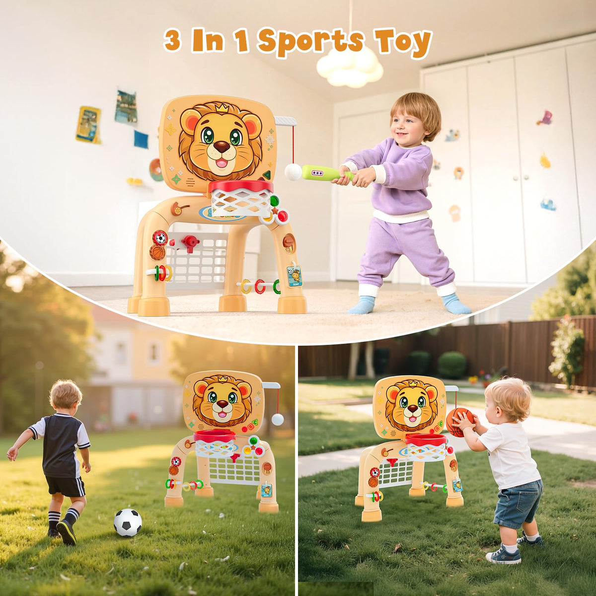 HYES toddler soccer goal for indoor or outdoor kick practice