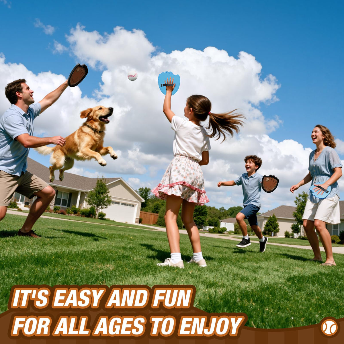 HYES indoor-outdoor use of the toss and catch game set