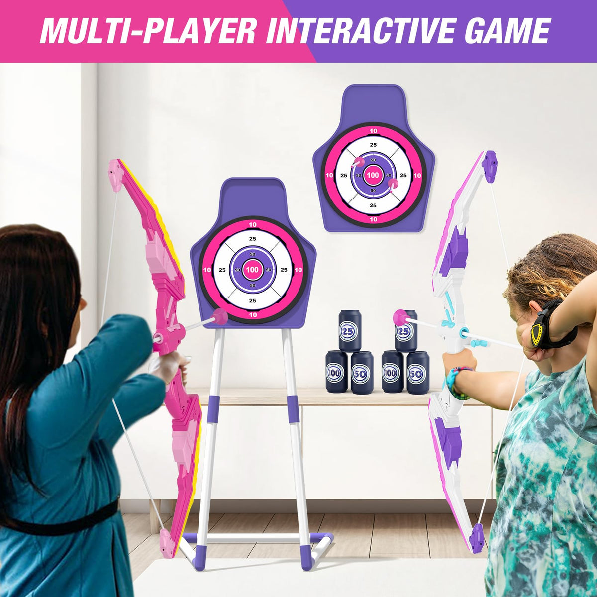 HYES two quivers keep arrows organized during play.