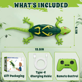 Includes a kid-friendly remote and rechargeable gecko for open-ended exploration.