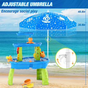 HYES Water Table rain shower sounds enhancing sensory play