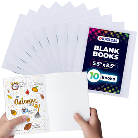 Hygloss blank books cover and pages provide a sturdy canvas for stories.