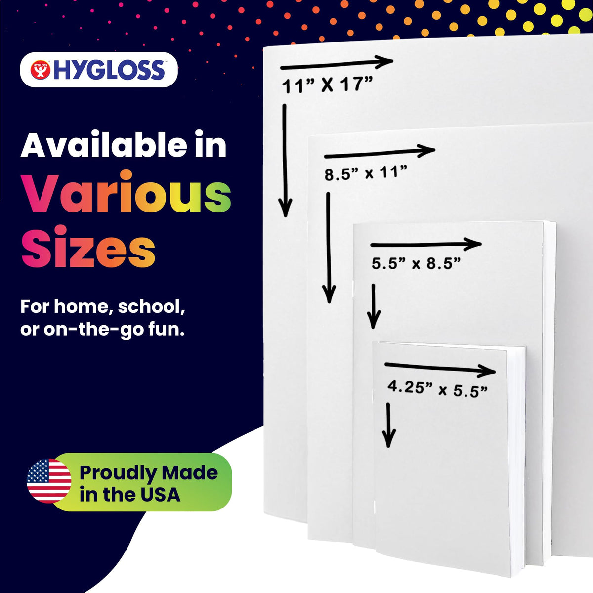 Hygloss blank books feature customizable covers for personal expression.