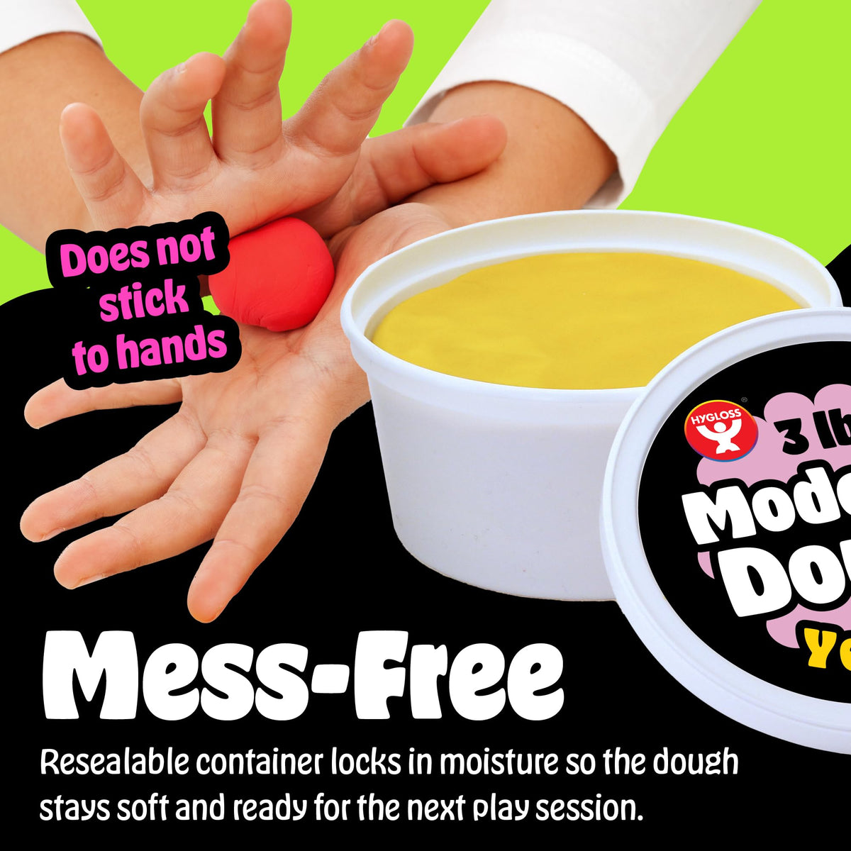 Hygloss Play Dough lemon-scented supports creative exploration and calming sensory time.