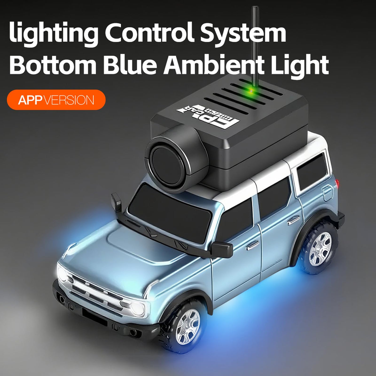 Hylukon WLtoys mini RC car blue WiFi live streaming feed