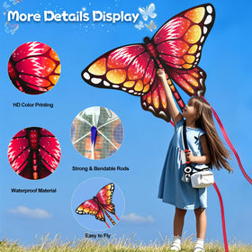 Hymaz easy-grip kite handles for steady control during kids' outdoor flying