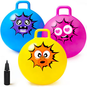 Hymaz Hopper Ball 15-inch with handle for safe indoor and outdoor play.