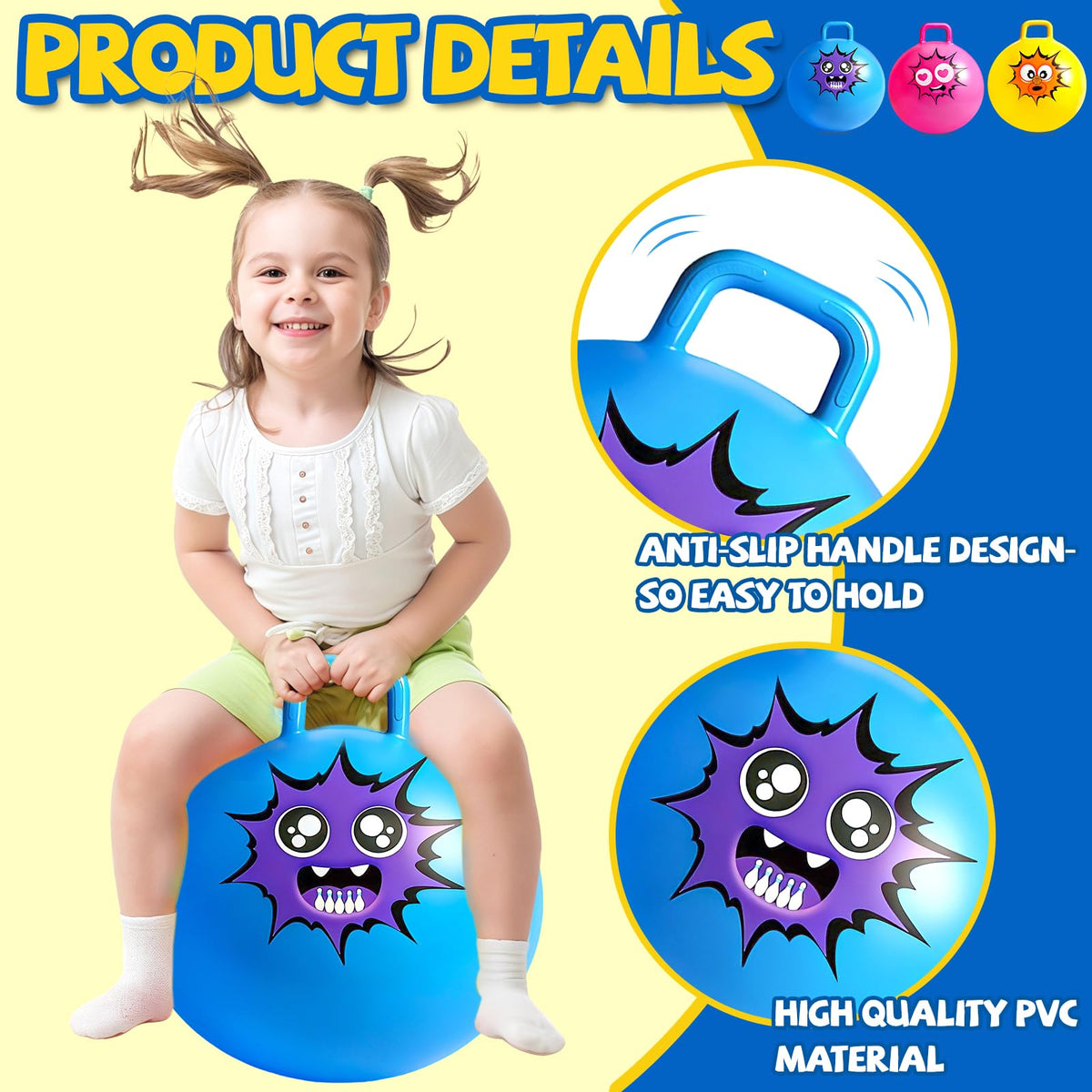 Hymaz durable PVC construction supports active play and long-lasting use.