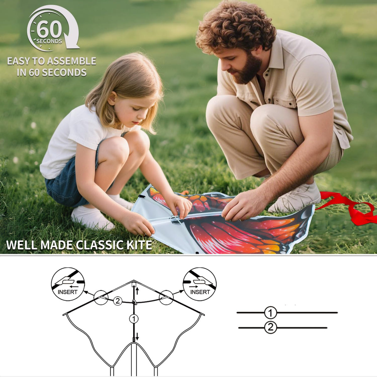 Hymaz kite string 328ft mounted, enabling long-distance flights in light winds