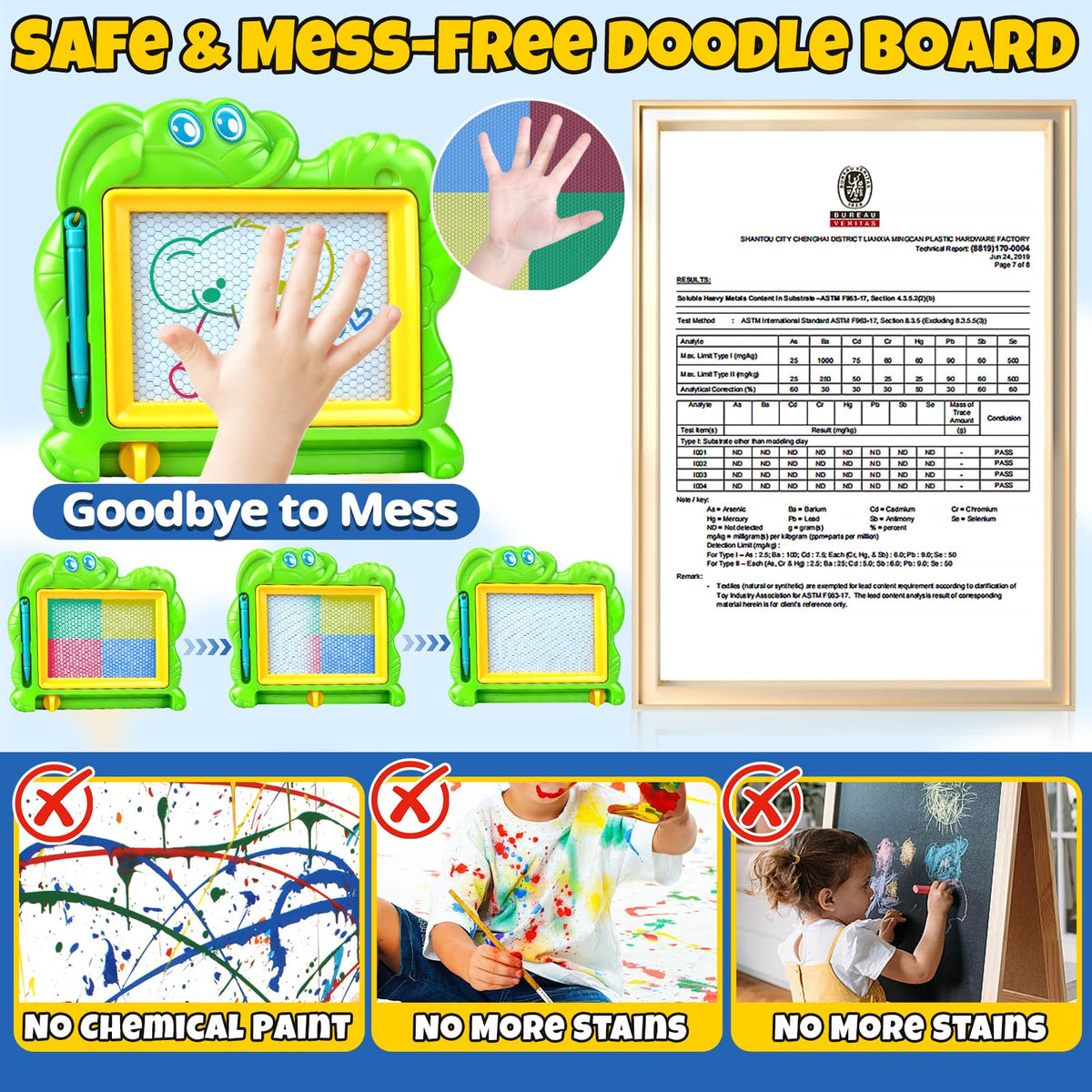 Party-ready Hymaz drawing board as a fun goody bag gift.