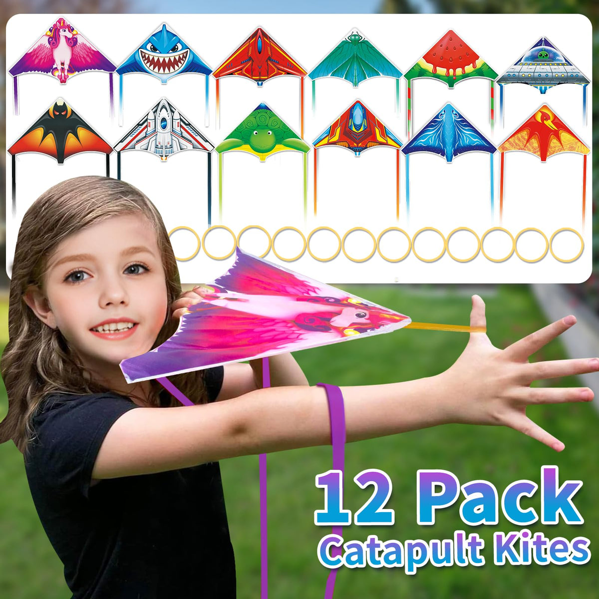 Hymaz dinosaur pattern kite with vivid colors for park adventures.