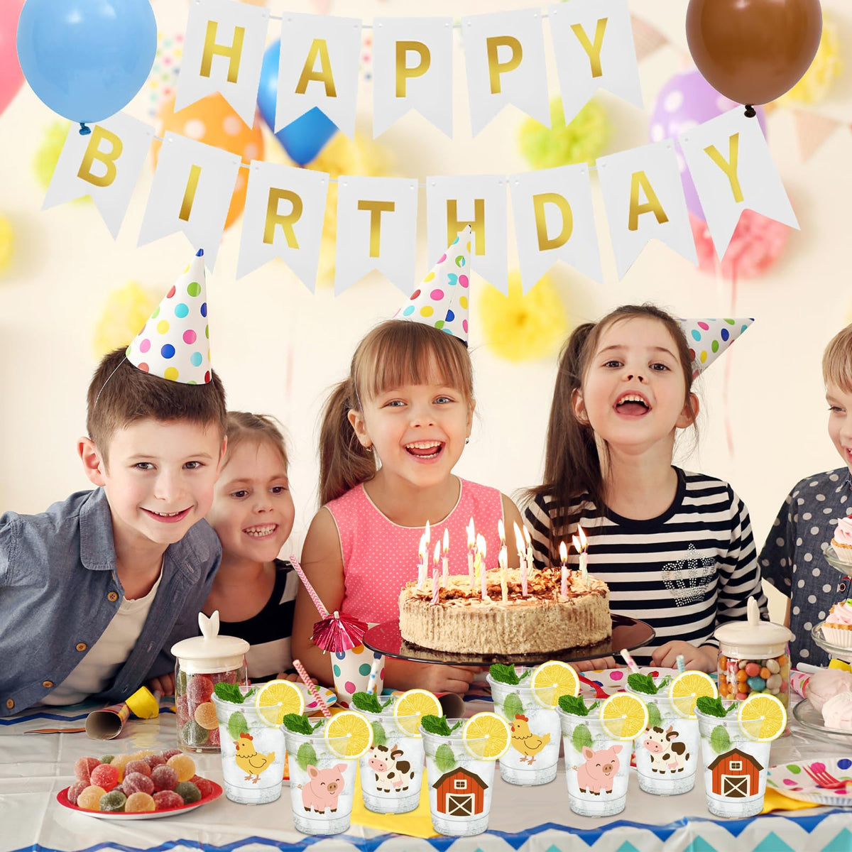 HYMENEX goat cups sturdy for kids' birthday treats