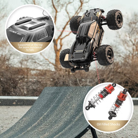 HYPER GO H16BM metal gears and differential optimize 4WD power delivery.