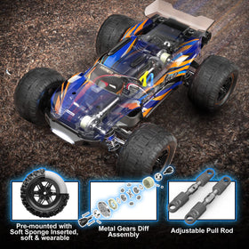 Hyper GO H16DR side view highlights aluminum oil-filled shocks for stability