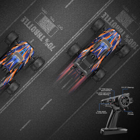 Hyper GO H16DR wheel and suspension under load during jumps