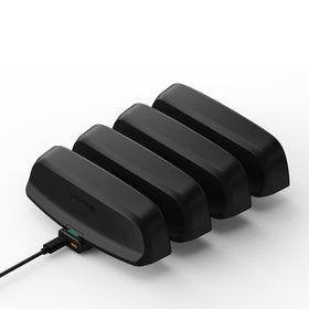 Hypershell 4-Port Charging Hub in-use dock demonstrates portable charging on the go.